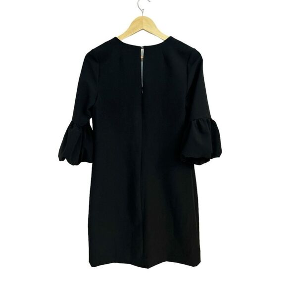 Milly Classic Black Puff Sleeve Mandy Shift Dress, Size 4 - Picture 3 of 7